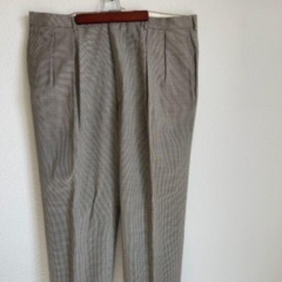 Ralph Lauren polo Men's suit 48L taupe and black check - Picture 8 of 9